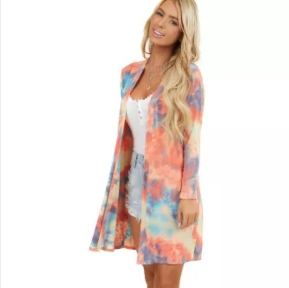 🔥New boutique open front tie dye cardigan - Picture 3 of 9